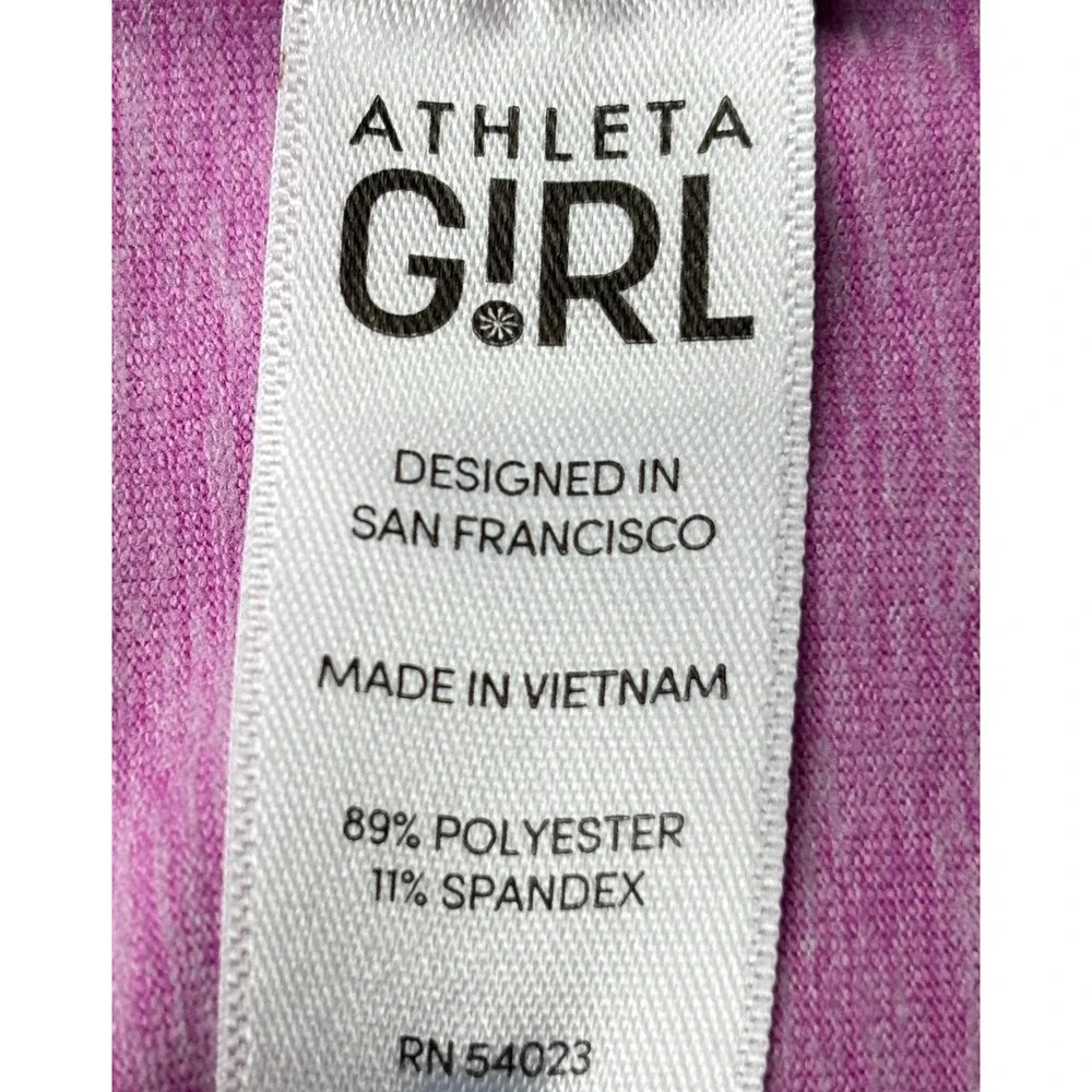 Athleta Girl Purple Heathered Long Sleeve Thumbhole Active‎ Top Size M 8-10